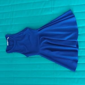 Kimchi Blue, Blue Halter Neck Sleeveless Skater Dress